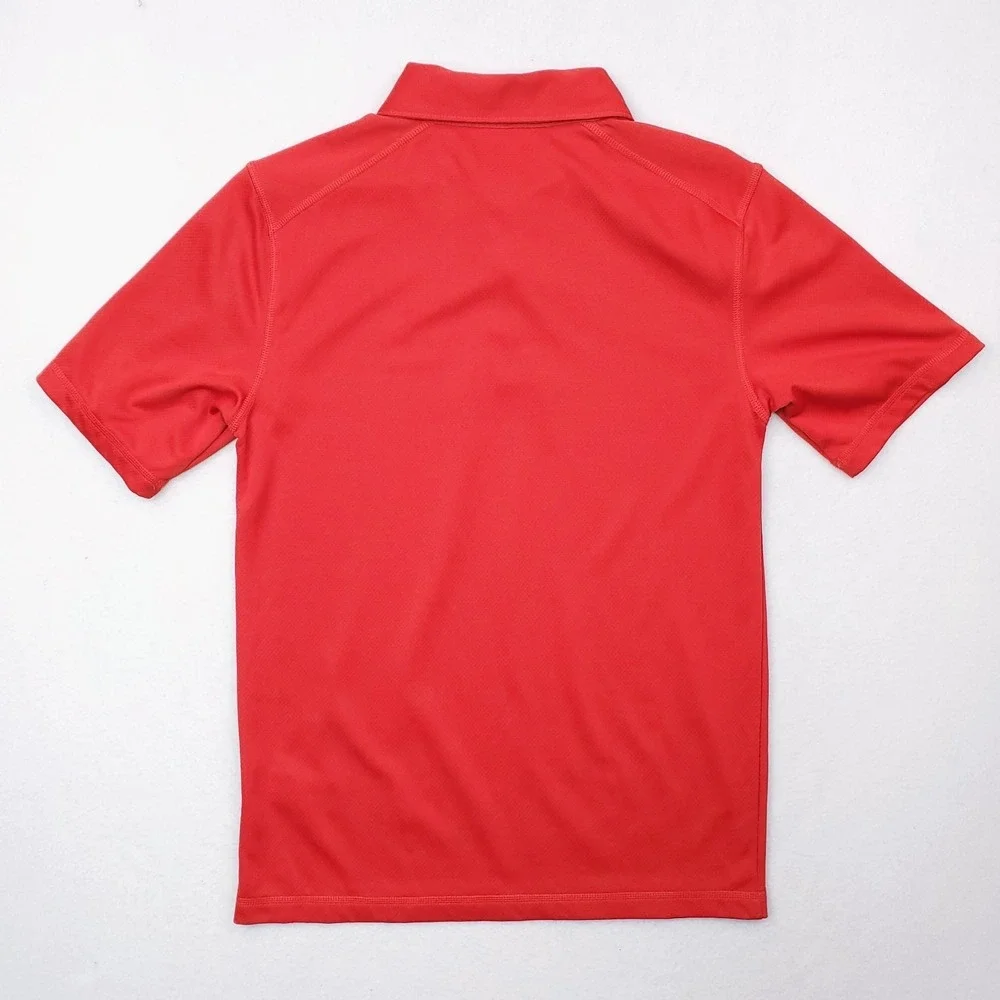 North Face Shirt Mens Small Red Horizon Polo Short Sleeve Outdoor Flashdry Golf